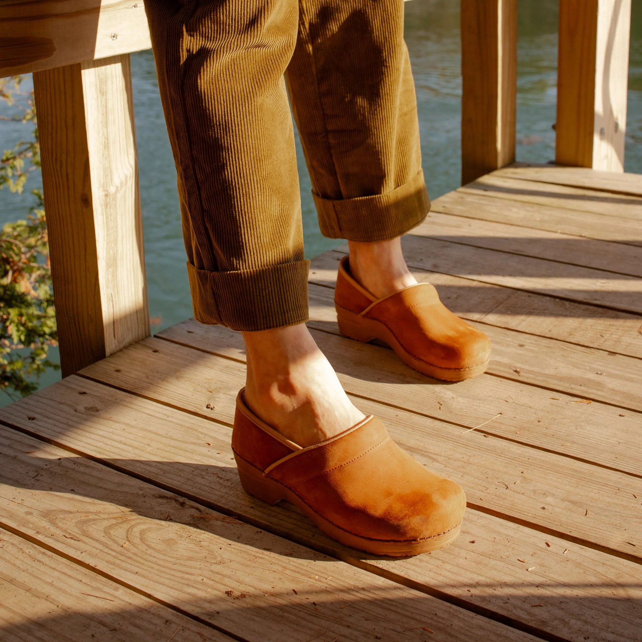 Pro. Oiled Leather Women's Clog in Cognac - Image 3