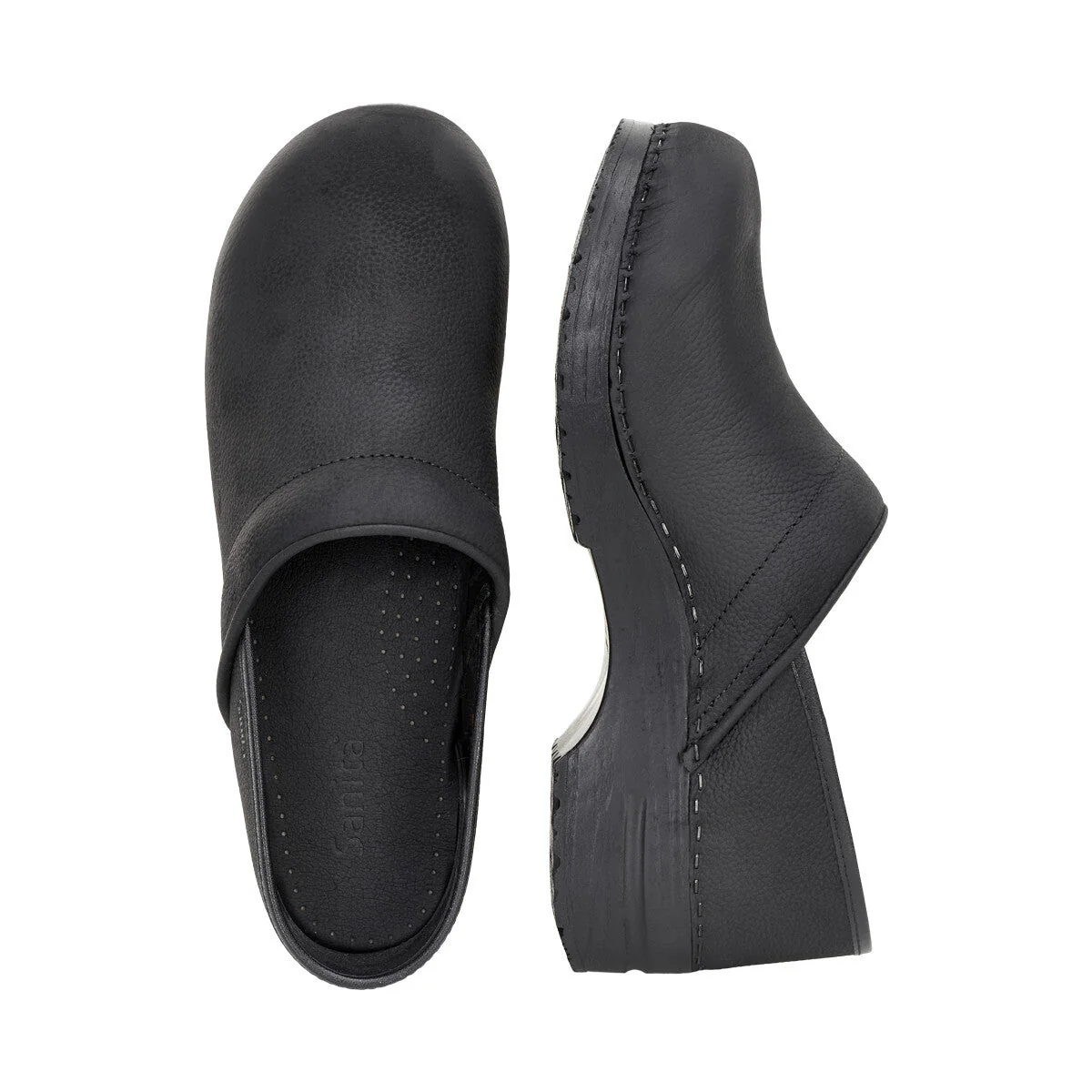 Pro. Textured Oil Women's Clog in Black Wide - Image 7
